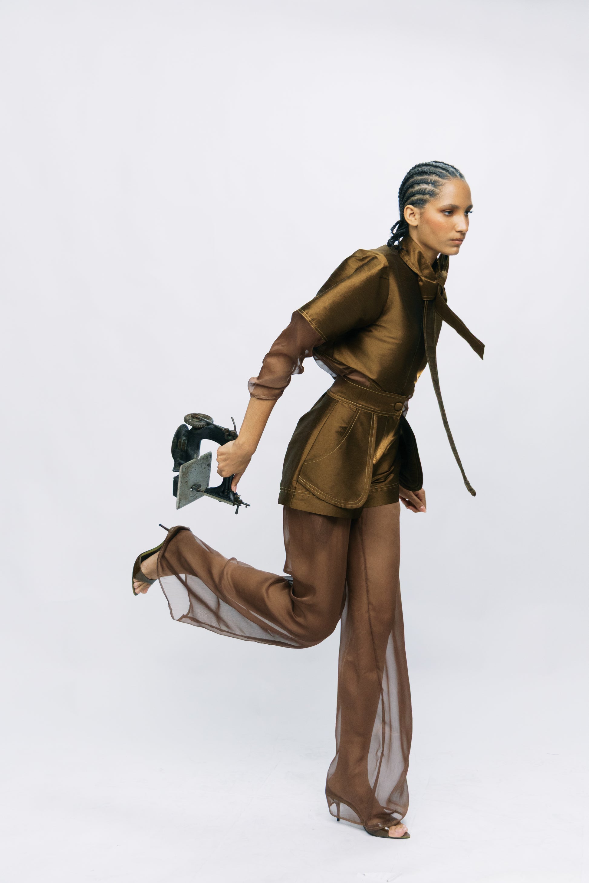 APLIQUE TROUSER DUO - GOLD