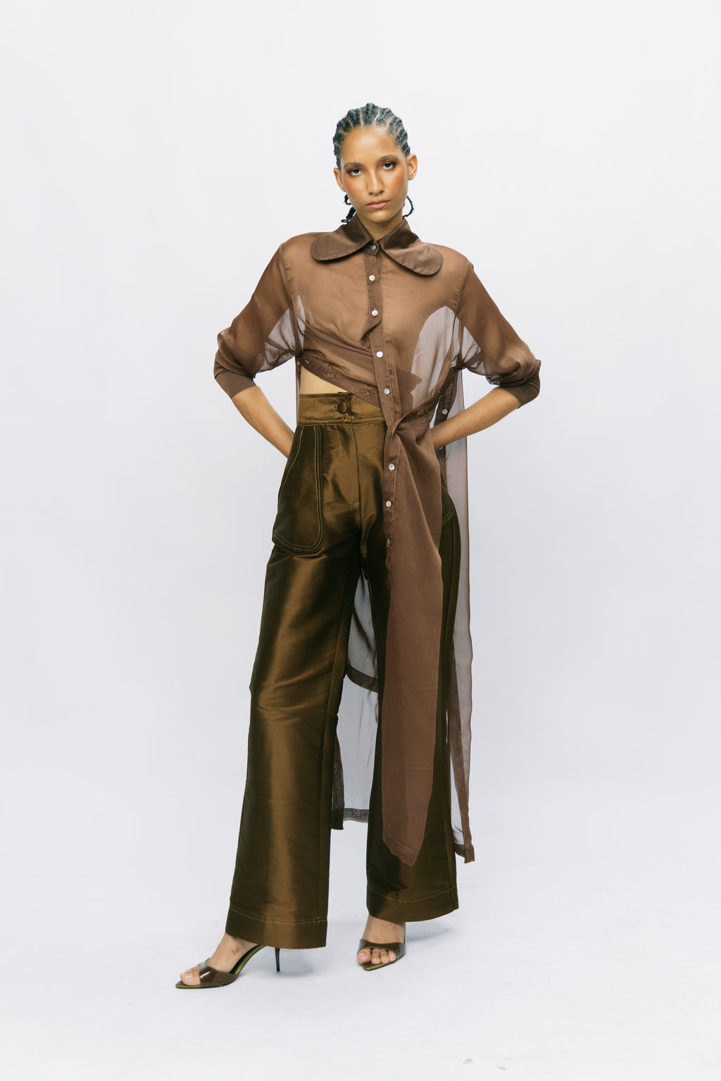 APLIQUE TROUSER - GOLD